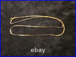 9ct Gold Flat Link Curb Chain 20inch Brevetto 375 Italian