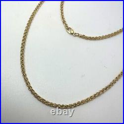 9ct Gold Fox Tail Link Chain 9ct Yellow Gold Hallmarked 16 inch 2.5mm Chain