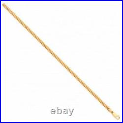 9ct Gold Franco Chain SOLID Hallmarked 1.2 mm 16 18 20 22 24