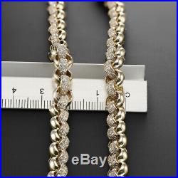 9ct Gold Gem-set Belcher Link Chain 22 -7.5mm RRP £2690 0% FINANCE OPTION