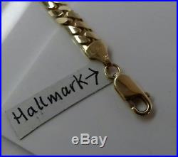 9ct Gold Gents Solid Close Link Curb Bracelet. 16.1g. 8.5 inch. Hallmarked. NEW