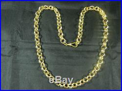 9ct Gold Hallmarked Brand New Heavy 91.1g / 3oz Belcher Chain, Mens, 26 Long