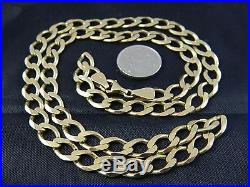 9ct Gold Hallmarked Curb Chain Mens / Womens 21 53.5cm / 22.7g