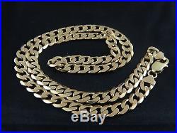 9ct Gold Hallmarked Heavy Curb Chain Mens, Womens 21 53cm / 33.2g
