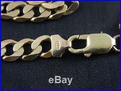 9ct Gold Hallmarked Heavy Curb Chain Mens, Womens 21 53cm / 33.2g