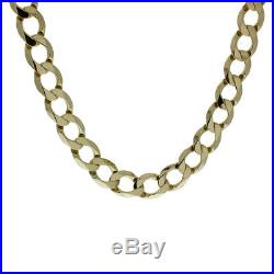 9ct Gold Heavy Bevelled Edge Curb Chain 21.5 83.8g RRP £3195 (JT8)