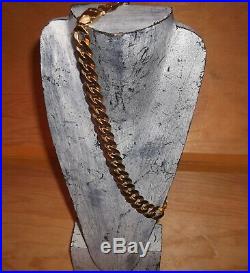 9ct Gold Heavy Curb Chain Yellow Gold Solid 24 Long 157 gm