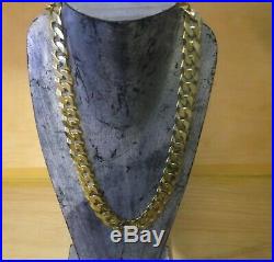 9ct Gold Heavy Curb Chain Yellow Gold Solid 24 Long 157 gm