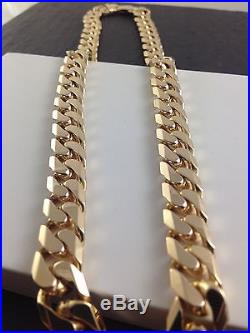 9ct Gold Heavy Curb link chain 134.2 grams not scrap from reputable jewellers