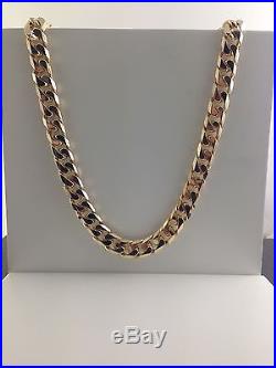 9ct Gold Heavy Curb link chain 134.2 grams not scrap from reputable jewellers