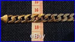 9ct Gold Heavy Diamond Cut Curb Chain 20