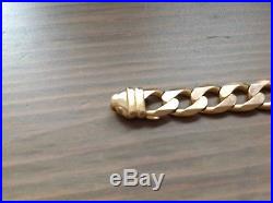 9ct Gold Heavy Flat Lobster Claw Curb Necklace Chain 43.47 Grams 22 Long