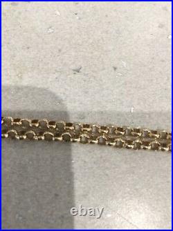 9ct Gold Heavy Solid Belcher Chain Necklace. 24 long. Fully Hallmarked. Superb