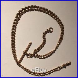 9ct Gold Heavy Weight Graduated Link Albert Watch Chain