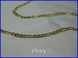 9ct Gold Hollow Figaro Link Chain