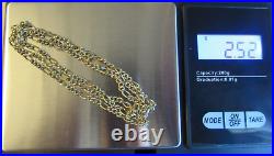 9ct Gold Italian Figaro Chain Hallmarked 3mm 18 Inch Gift Boxed Not Scrap