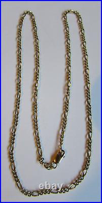 9ct Gold Italian Figaro Chain Hallmarked 3mm 18 Inch Gift Boxed Not Scrap