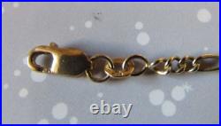 9ct Gold Italian Figaro Chain Hallmarked 3mm 18 Inch Gift Boxed Not Scrap