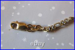 9ct Gold Italian Figaro Chain Hallmarked 3mm 18 Inch Gift Boxed Not Scrap