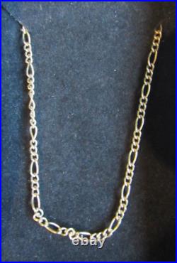 9ct Gold Italian Figaro Chain Hallmarked 3mm 18 Inch Gift Boxed Not Scrap