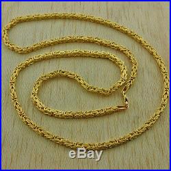 9ct Gold Italian Square Byzantine Chain -18-3.5mm-17g Hallmark RRP £660 CL69