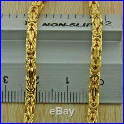 9ct Gold Italian Square Byzantine Chain -18-3.5mm-17g Hallmark RRP £660 CL69