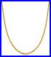 9ct Gold Ladies Rope Chain Necklace 16 inch 2mm Width UK Hallmarked
