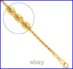9ct Gold Ladies Rope Chain Necklace 18 inch 2mm Width UK Hallmarked