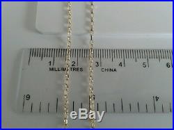 9ct Gold Ladies Solid Link Diamond Cut Mini Belcher Chain. 22Inch