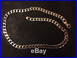 9ct Gold Men's Curb Chain 24 Large And Heavy