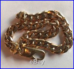 9ct Gold Men's Vintage Bracelet Length 8 Weight 18.1g Stamped Quality Solid