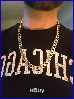 9ct Gold Mens very Heavy Curb Chain necklace 104g