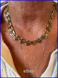 9ct Gold Necklace 13.4g Openwork design ladies beautiful unusual hallmarked 18