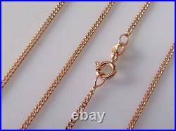 9ct Gold Necklace 9ct Rose Gold Curb Chain (16-18 Inches)