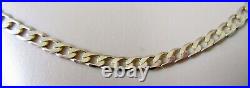 9ct Gold Necklace 9ct Yellow Gold Flat Curb Chain (22 inches)