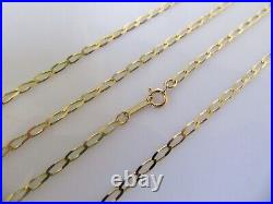 9ct Gold Necklace 9ct Yellow Gold Flat Curb Chain (24 inches)
