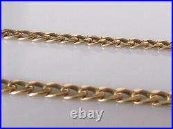 9ct Gold Necklace 9ct Yellow Gold Hollow T Bar Curb Chain