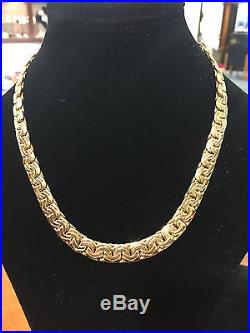 9ct Gold Necklace CHAIN 35.1grams 18inch bezintyne style