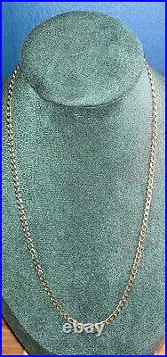 9ct Gold Necklace Flat Curb 19 Long Weighing 5.3g 3mm Stamped 375 Beautiful