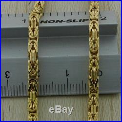 9ct Gold New Square Byzantine Chain-14-4mm-14g British Hallmark RRP£650 I6 14