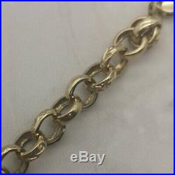 9ct Gold Ornate Belcher/Rolo Chain Bracelet