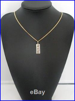 9ct Gold Pendant, Hallmarked Gold Ingot Bar Pendant