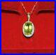 9ct Gold Peridot & Diamond Necklace, 9k 375