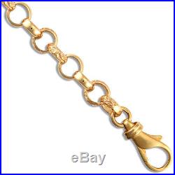 9ct Gold Plain & Engraved Cast Belcher Chain 28 inch