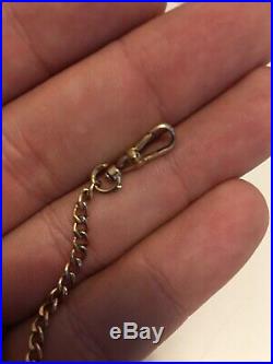 9ct Gold Pocketwatch Chain Style Necklace/chain T Bar & Lobster Clasp 18 5.15g