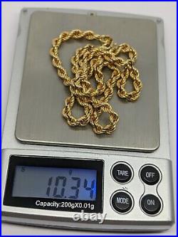9ct Gold Rope Chain 15 10g