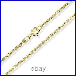 9ct Gold Rope Chain 16 18 20 22 24 English Prince Of Wales Pendant Necklace