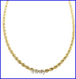 9ct Gold Rope Chain 16 9ct Yellow Gold Rope Chain Ladies Fancy Rope Chain