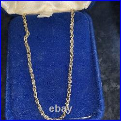 9ct Gold Rope Chain 18 Necklace 4.32 Grams Never Worn Not Scrap
