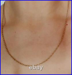 9ct Gold Rope Chain Necklace Hallmarked 3.7g, Length 50cm